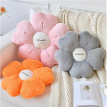 Entcook 32cm Soft Plush Daisy Flower Throw Pillow - Cozy Decorative Cushion for Bed & Sofa, White/Pink, Adorable Floral Desig