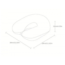  Entcook Simple Plush U-shaped Pillow Driving Travel Neck Pillow Nap Pillow Comfortable to Relieve Fatigue