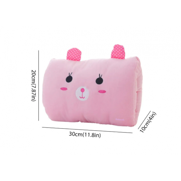 Entcook Pink Cute Cartoon Hand Warmer Pillow Travel Pillow & Airplane Travel Cushion Pillow Decoration Non-electric Sleeping Pillows 