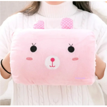 Entcook Pink Cute Cartoon Hand Warmer Pillow Travel Pillow & Airplane Travel Cushion Pillow Decoration Non-electric Sleeping Pillows