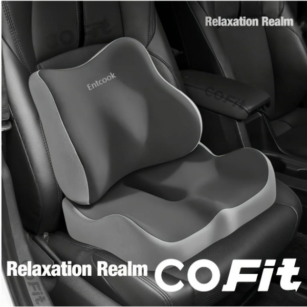 Entcook Seat Cushion, Ergonomically Designed Memory Sponge Pad, Suitable for Office Chairs and Wheelchairs 