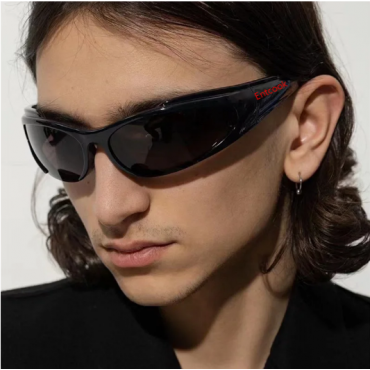 Entcook Y2k Sunglasses For Women Vintage Punk Men's Sun Glasses Retro Oval Mirror Lenses Eyewear Outdoor Cycling Goggle UV400