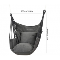 Entcook Portable Outdoor Camping Hammock Chair Canvas Swing Hanging Chair Leisure Lazy Rocking Chairs For Patio Garden Balcony Bedroom