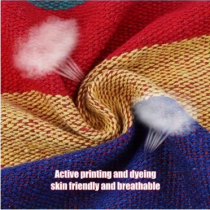 Entcook 1pc Comfortable Canvas Hammock Chair with Cushion and Pillow - Durable Indoor/Outdoor Swing Seat for Garden, Patio, Camping